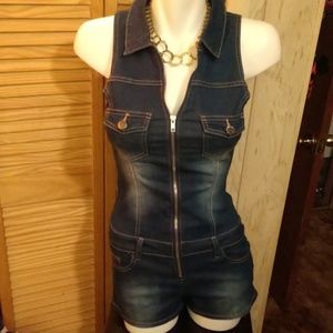 Denim Zippered Jumper